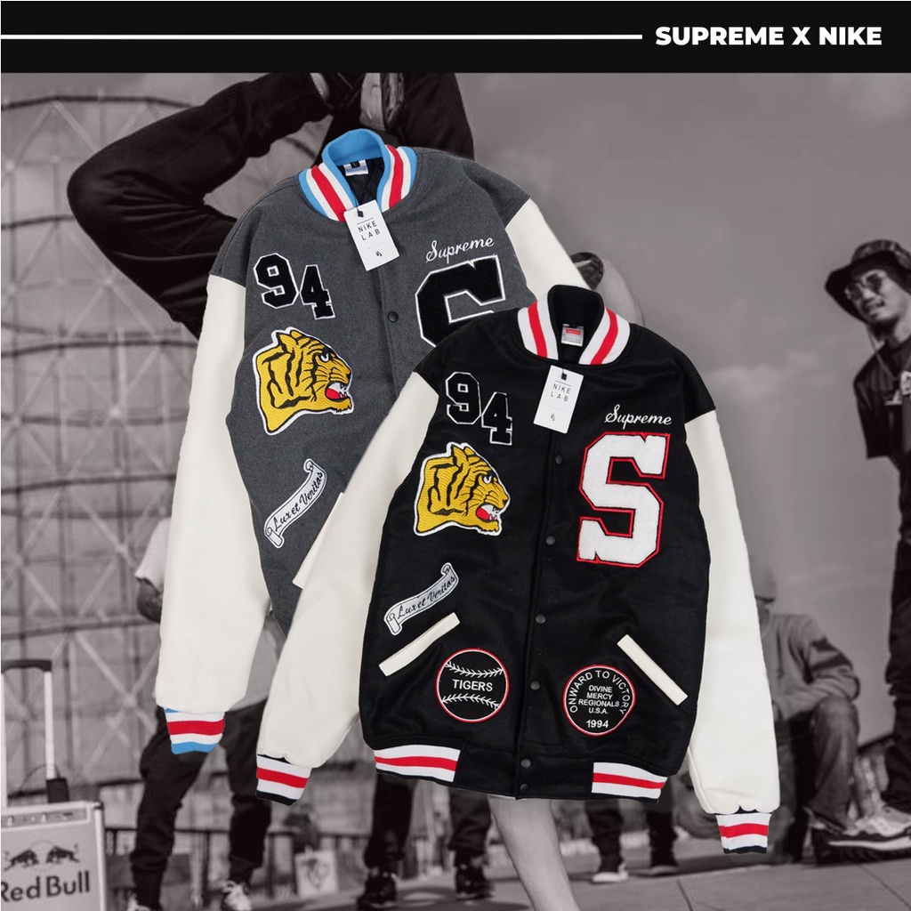 VARSITY BULLS JACKET WOOL LEATHER NBA VINTAGE MITCHELL AND NESS HEAVY WEIGHT JAKET KULIT UNISEX