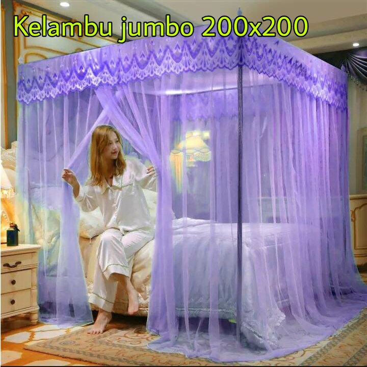 Kelambu tidur dewasa/kelambu nyamuk ukuran jumbo 200x200/kelambu anti nyamuk jumbo/kelambu nyamuk tebal