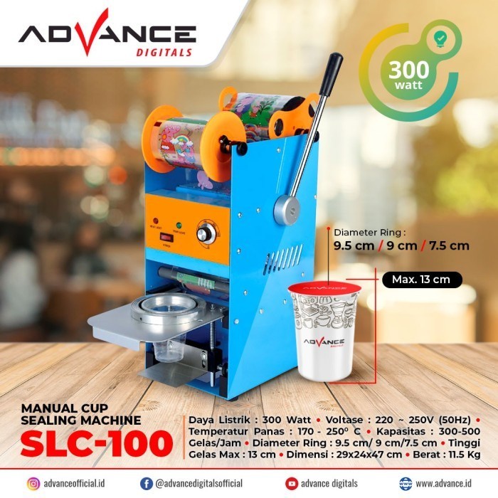 Cup Sealer Advance SLC-100 Alat Press Gelas Minum Plastik Manual