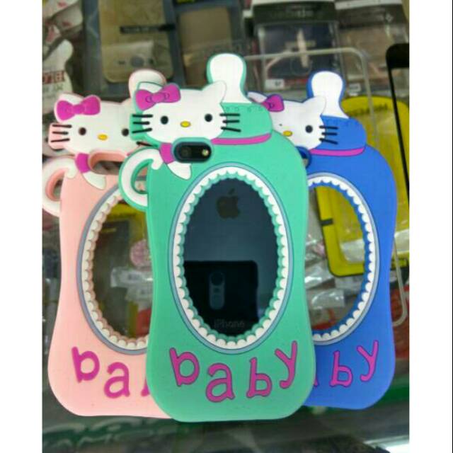 CASE SILIKON BOTOL DOT BABY HELLOKITTY IPHONE 5G 5S