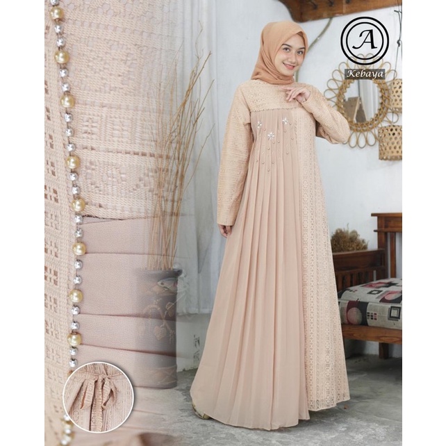 Gamis burkat+cerutty babydol - GAMIS ASSYIFA MUTIARA PAYET - GAMIS KEBAYA MODERN - fashion muslim terbaru // Gamis Kebaya Moderen Terbaru Mewah