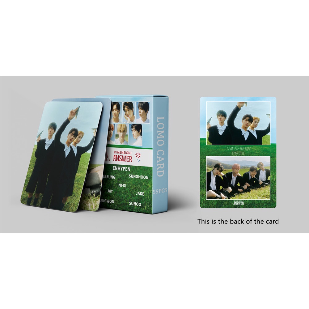 55pcs/set KPOP ENHYPEN DIMENSION : ANSWER Lomo Cards Photocard HD Collectibles for Fans