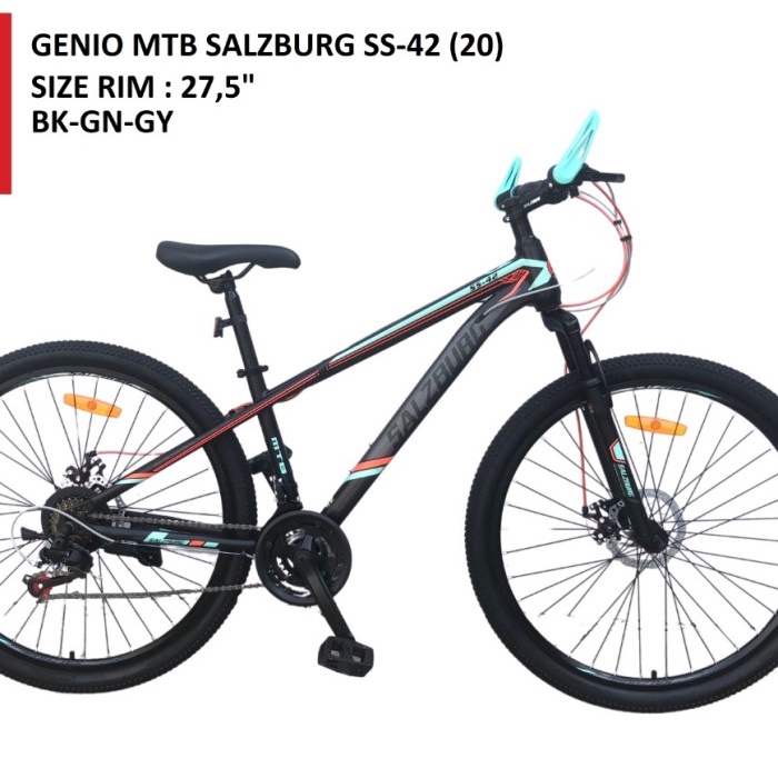 SEPEDA GUNUNG MTB UNITED GENIO SALZBURG SS42 27.5 INCH TERBARU - GREEN GREY