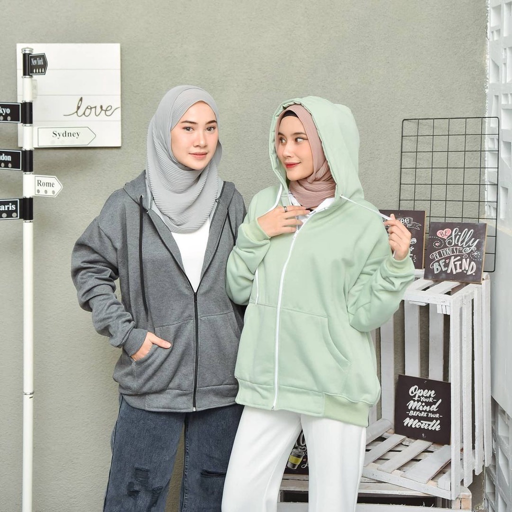 JUMBO Size Sweater Hoodie Zipper Polos || Jaket Sweater Polos Zumbo Size XXl PRIA WANITA