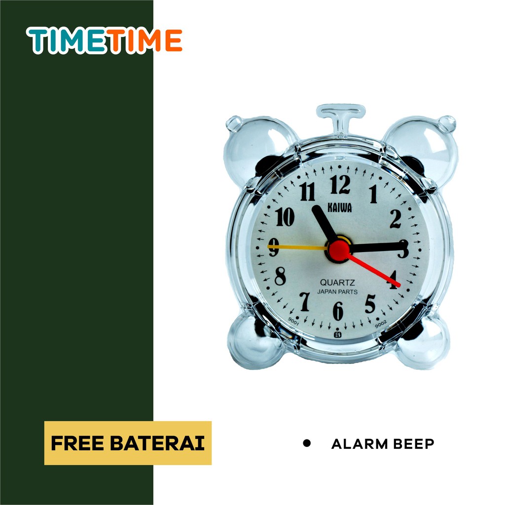 Jam Meja Weker Alarm Bentuk Unik Lucu Analog Alarm Clock Murah FREE BATERAI