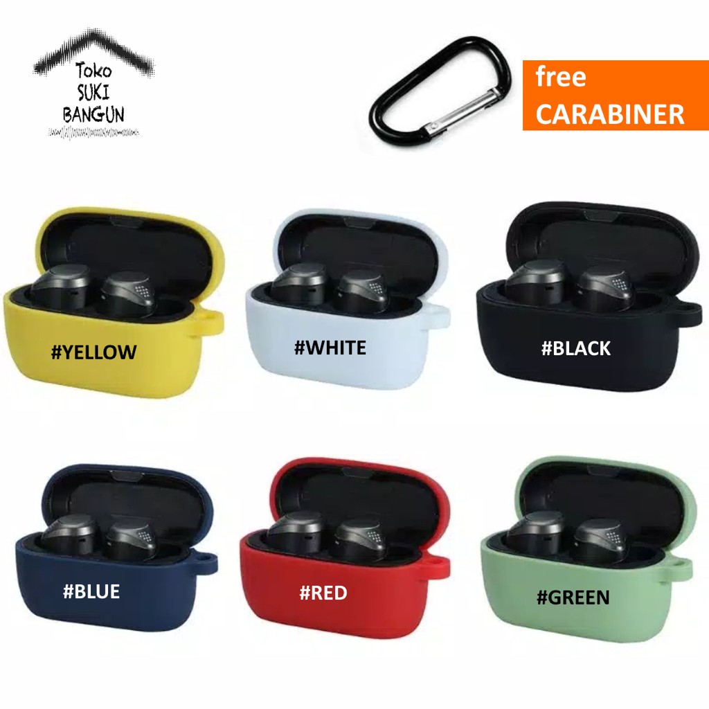 Casing Jabra Elite Active 75t Case Silicone Cover + Carabiner J75C-001