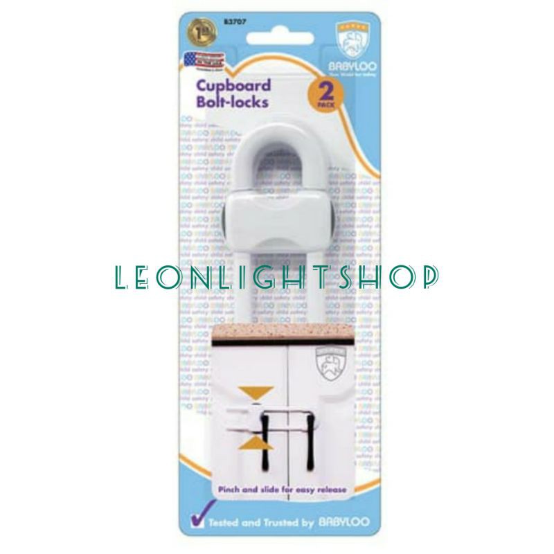 BABYLOO PENGAMAN LEMARI DAN KABINET 18,6x5,6CM/ACE CUPBOARD BOLT LOCK/ACE PENGAMAN LEMARI/KABINET