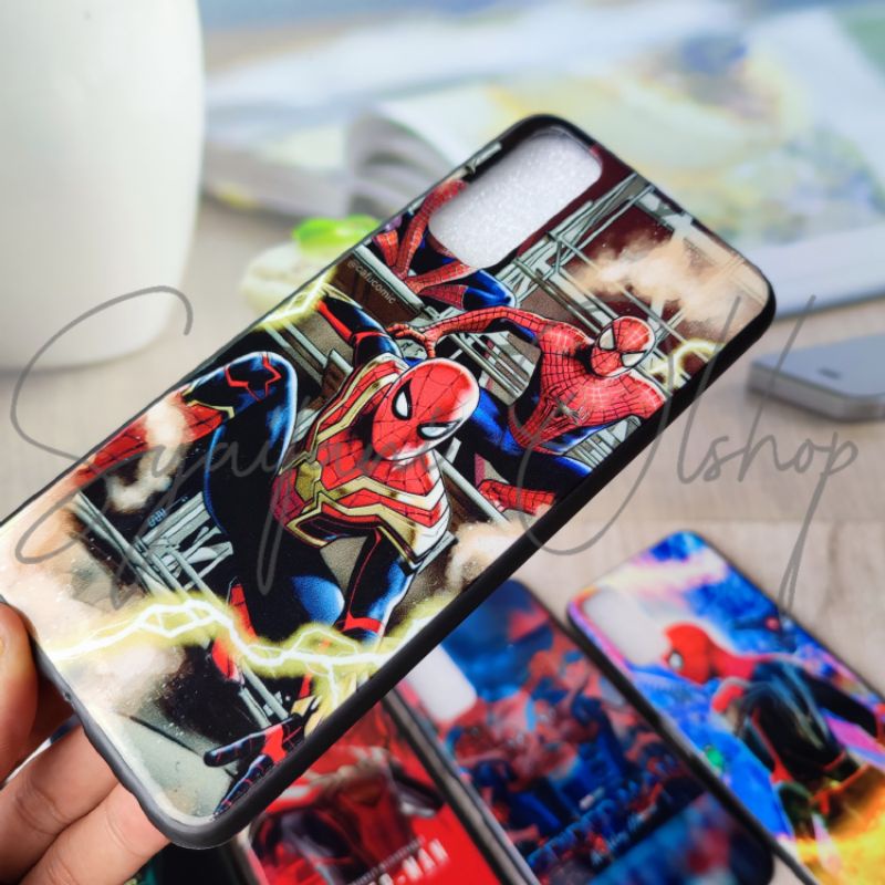 Case Fuze VIVO Y20 / Y20S / Y20i / 2027 / 2029 / 2032 / V2043 / V2048 Case Karakter Spiderman Gambar Gloosy/Mengkilap