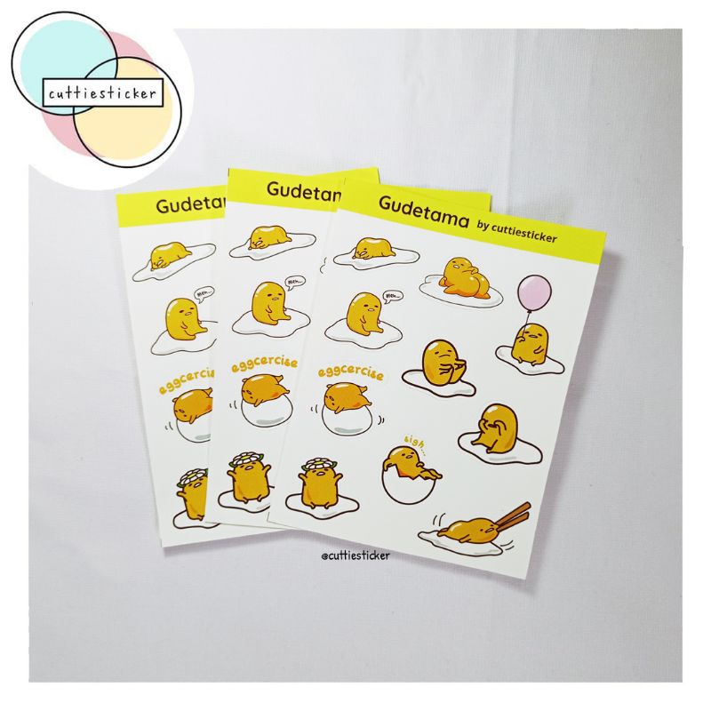 

Sticker Sheet Gudetama | Sticker Bullet Journal | Sticker Lucu | Sticker Studygram | Cuttiesticker