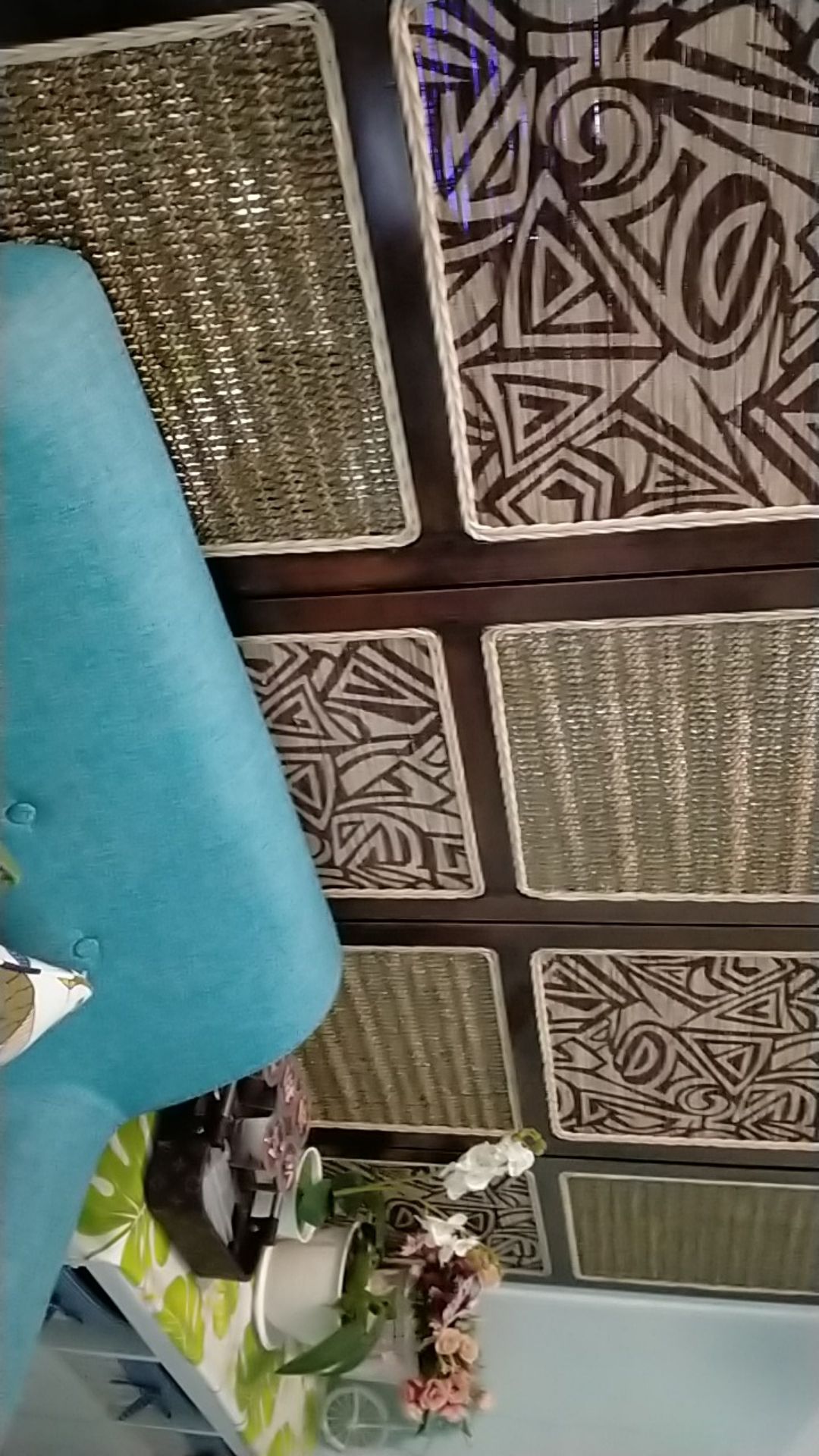 Penyekat Partisi Ruangan Alminy 4 Daun | Pembatas Sketsel Kayu | Wood Divider