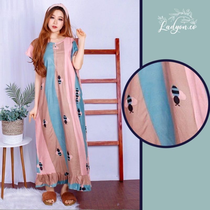 Daster Rempel Kekinian Anak Muda Ruffle Busui Terbaru LD 120 125 Panjang Ladyon