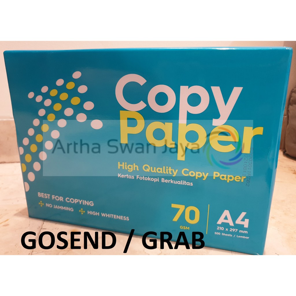 

Copy Paper A4 70 gram / Kertas Fotokopi (FREE BUBBLE WRAP)