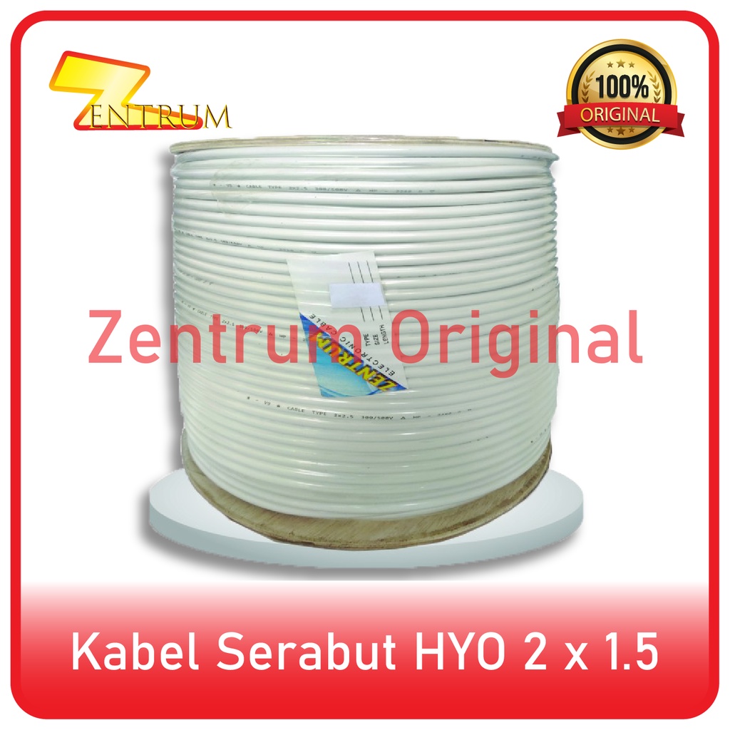 Kabel Listrik Serabut HYO 2 x 1.5 (PER METER)