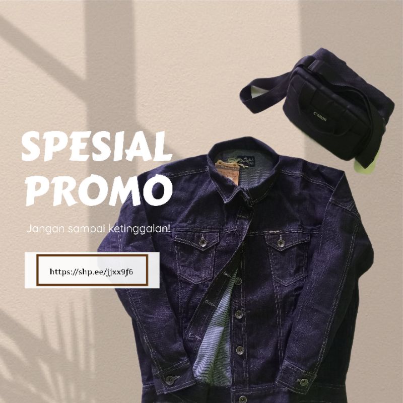 Jaket Jeans Original Wrangler Bahan Denim 100%