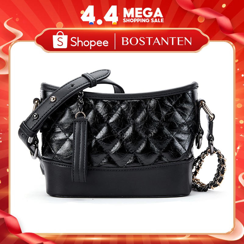 Bostanten Wanita PU Tas Petualang Kulit Fashion Tas Bahu untuk Wanita