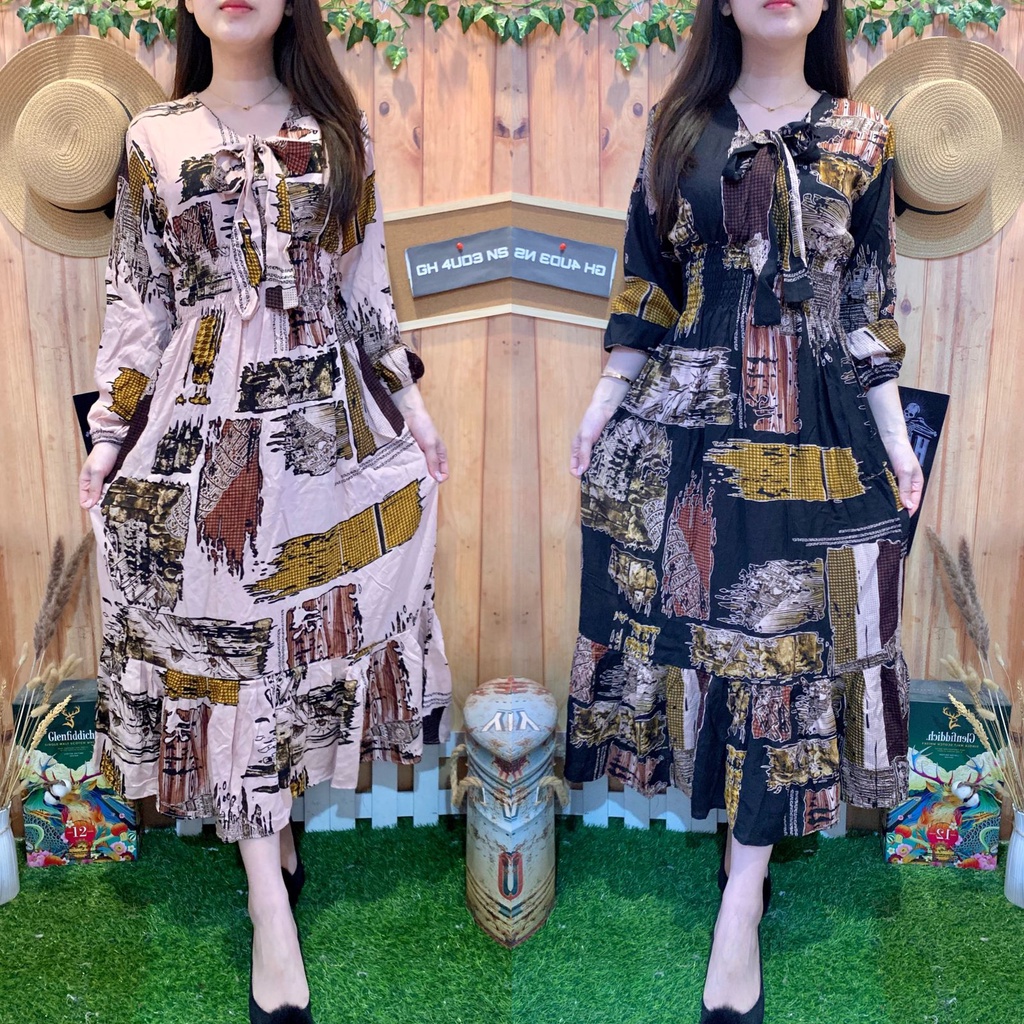 LONG DRESS BAGGY TIEL LONGSLEEVE 5055-2