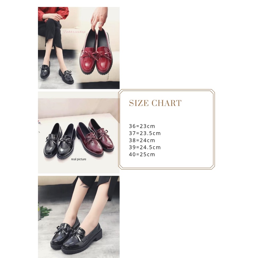 SEPATU WANITA LOAFERS / SEPATU FLAT DOCMART STYLE PITA PREMIUM 007