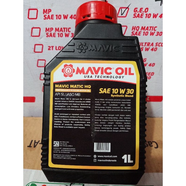 Oil Oli MAVIC METIC 1L 10W-30 4T / Oli Scooter 1Liter