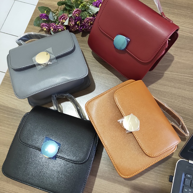 tas impor wanita bahan kulit sentetis selempang fashion handbag  murah