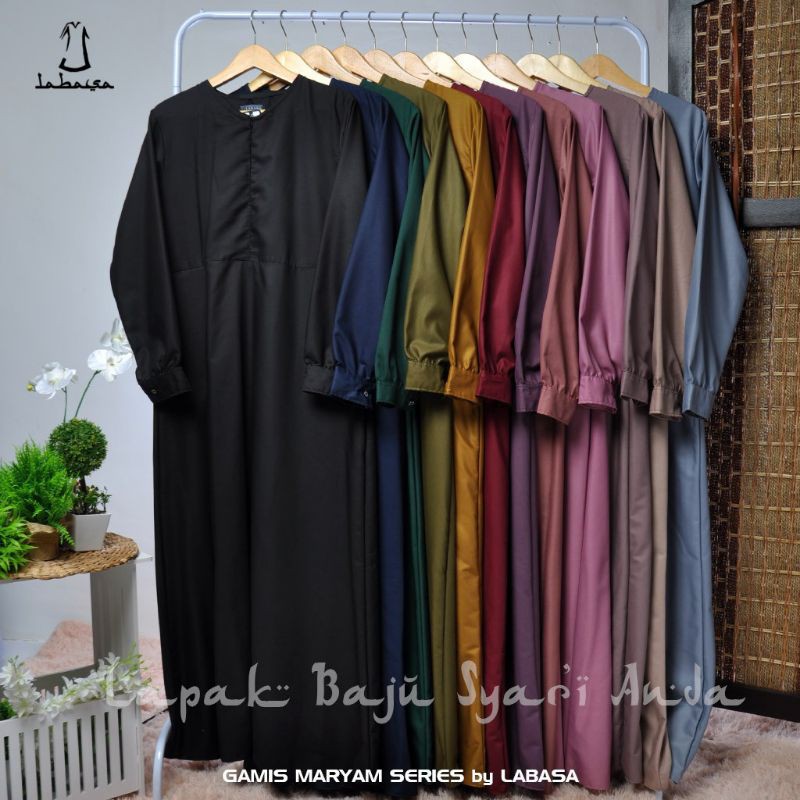 Gamis toyobo polos basic Maryam-labasa ori