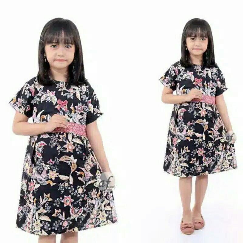 Dress batik Anak 2 sampai 10 Tahun - Baju batik Anak Perempuan Harga Grosir - (COD) bisa ecer