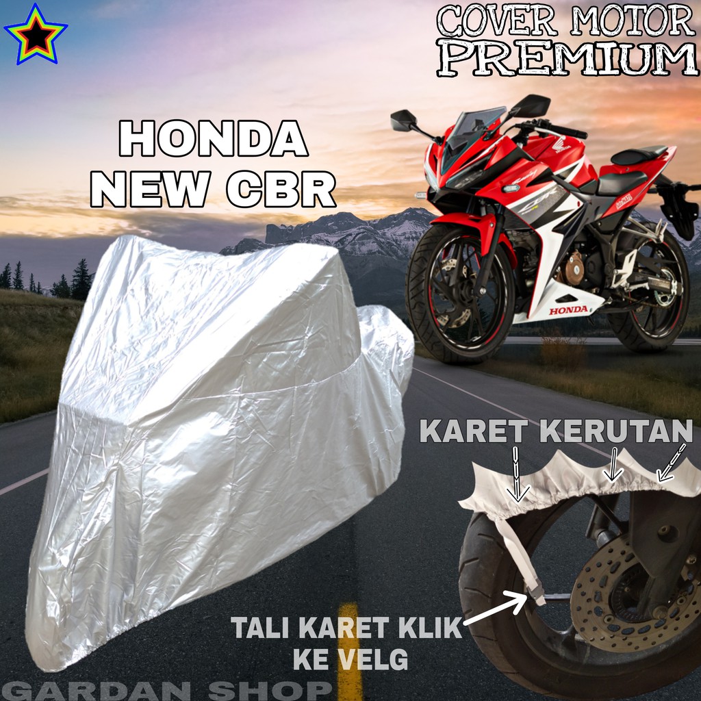 Sarung Motor HONDA NEW CBR SILVER POLOS Body Cover Penutup Motor Honda New Cbr PREMIUM