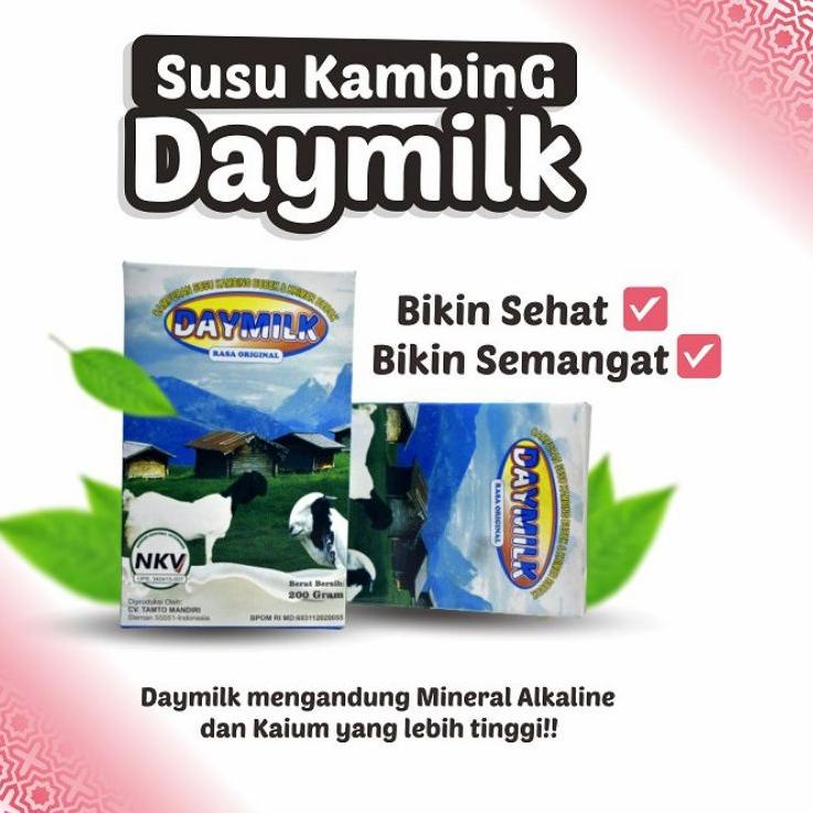 

Trend - SUSU KAMBING DAYMILK DAY MILK SUSU KAMBING ETAWA HALAL BPOM 200 GRAM