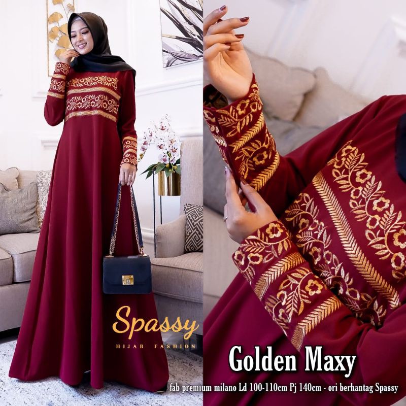 GOLDEN maxy original by SPASSY gamis solo original gamis ori solo gamis ori SPASSY