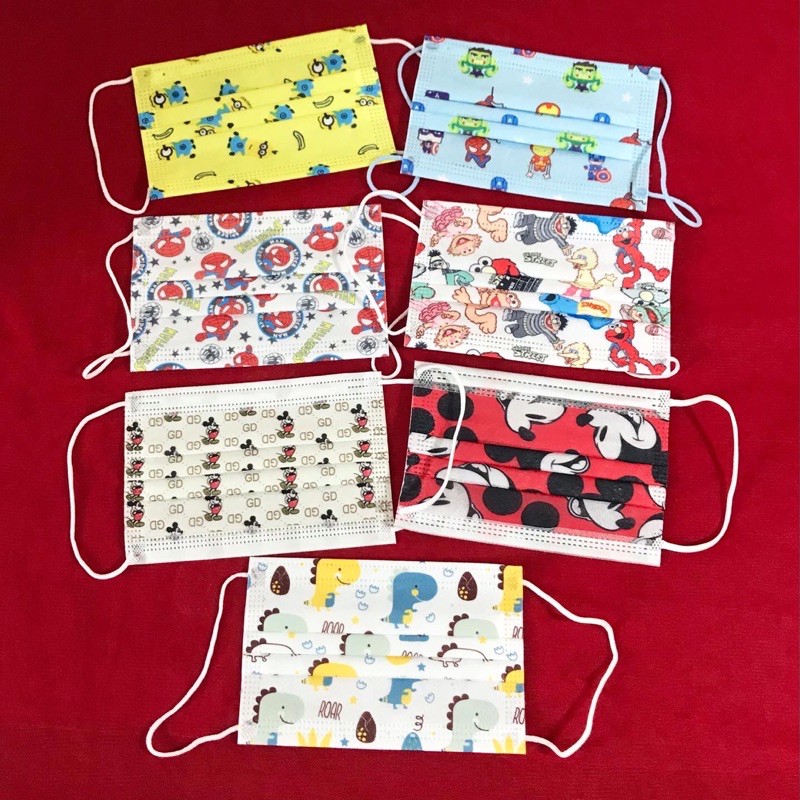 Masker Anak Motif Kartun 3ply Disposable / Sekali Pakai