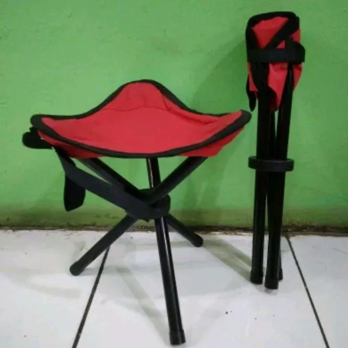 MILIKI SEGERA Kursi Lipat Memancing Folding Legged Beach Stool Chair Bangku Lipat Mancing Kemah Outdoor` Kursi Portable Camping Piknik Pancing