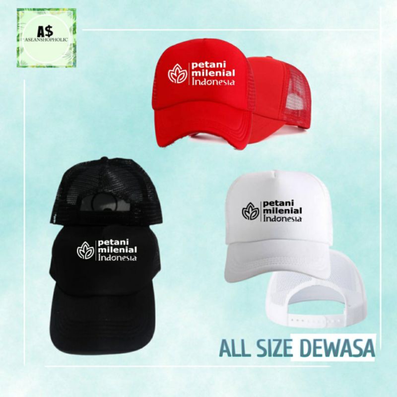 topi jaring trucker petani milenial indonesia topi petani