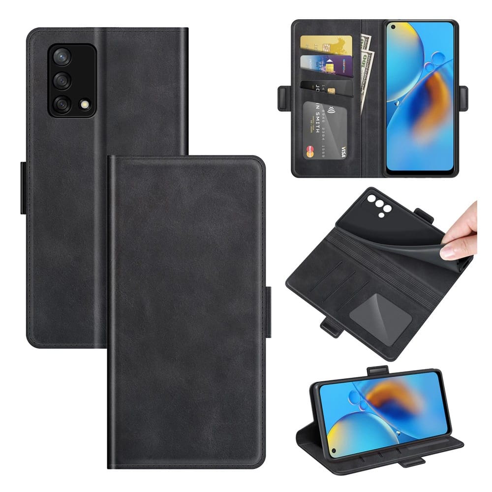 Chuubut Oppo A74 A95 Case Flip Cover Leather Case Sarung Buku Dompet Wallet Oppo A74 A95