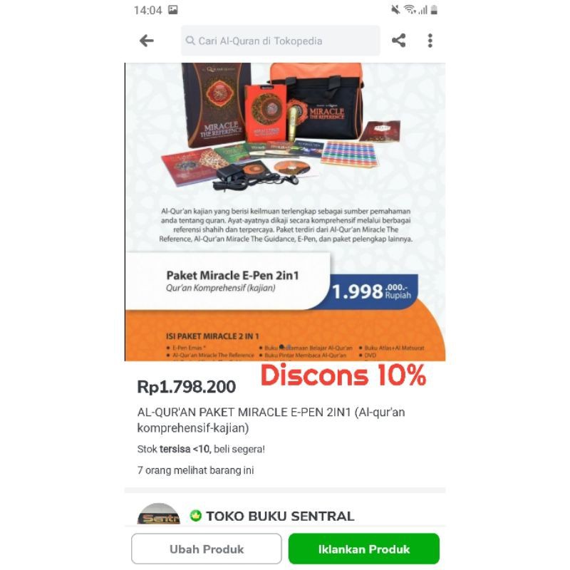 AL-QUR'AN PAKET MIRACLE E-PEN 2IN1 (Al-qur'an komprehensif-kajian)