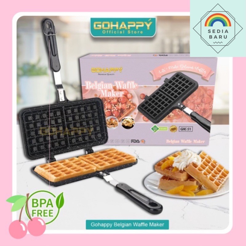 Belgian Waffle Maker GoHappy - Cetakan kue wafel