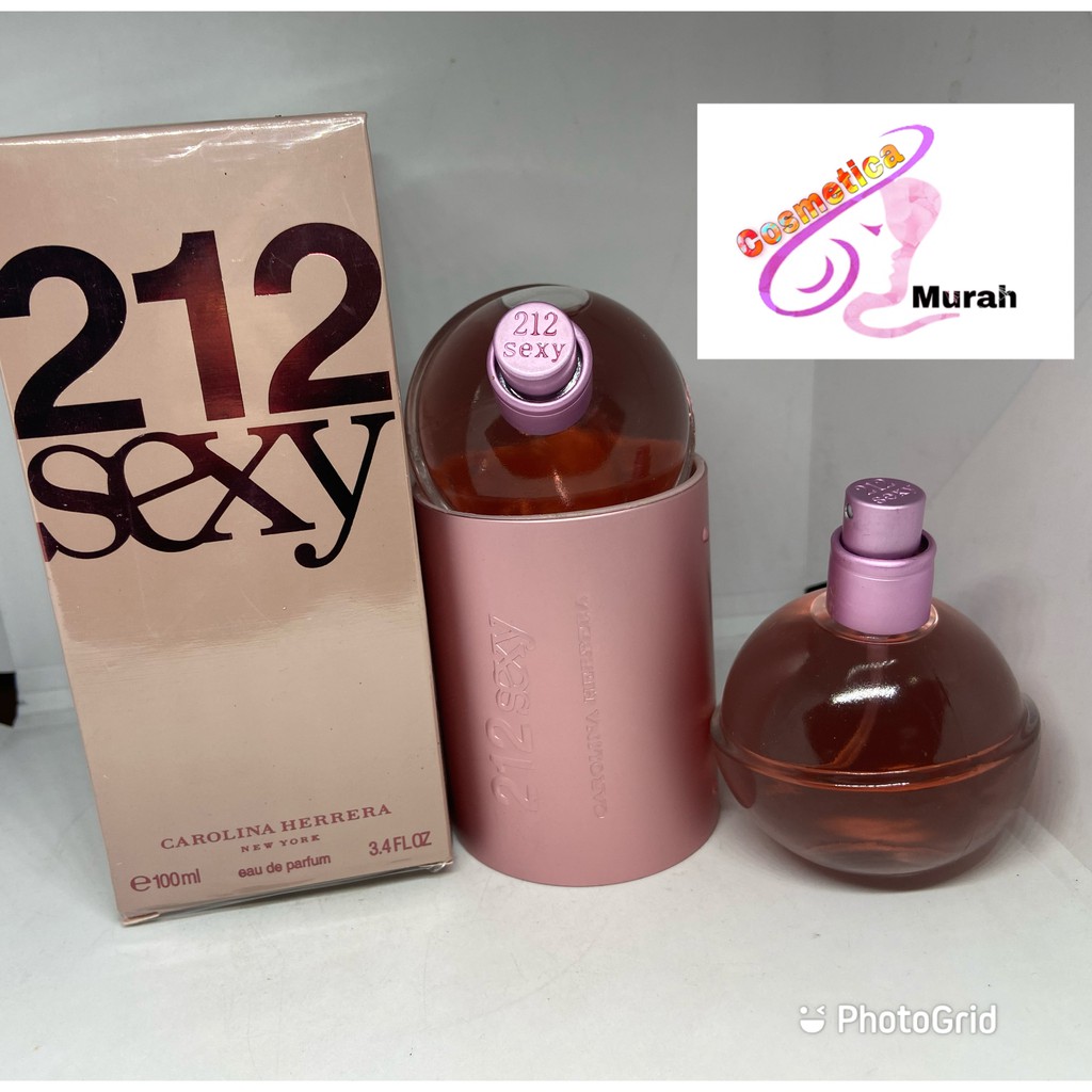 [ 100 ml ] eau da parfume 212 sexy carolina herrera / parfume 212 sexy isi 2 x 50 ml