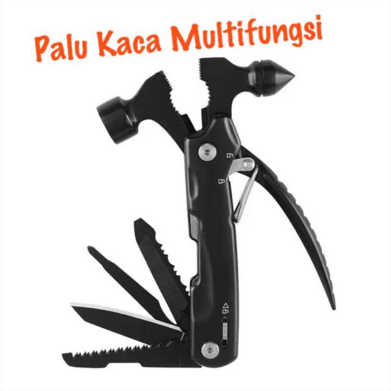 PALU SERBA GUNA 10 in 1 Multi-functional Tool Hammer Folding Knife Screwdriver / multi tools 10 in1