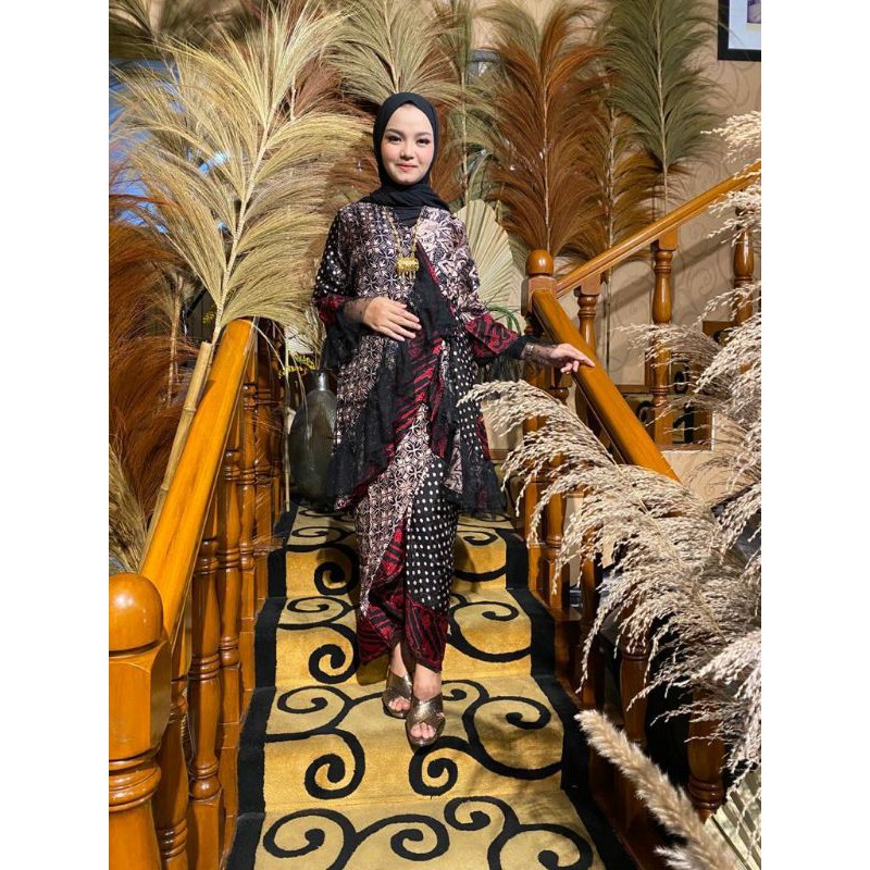 BAJU SETELAN KIMONO WANITA BATIK VISCOSE SUTRA PREMIUM