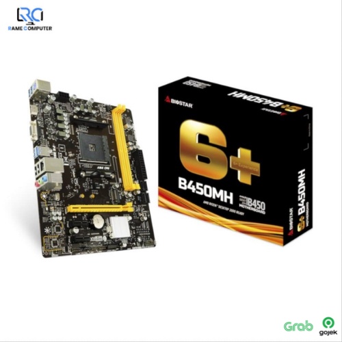 BIOSTAR B450MH AMD B450 AM4 DDR4 Micro ATX Motherboard