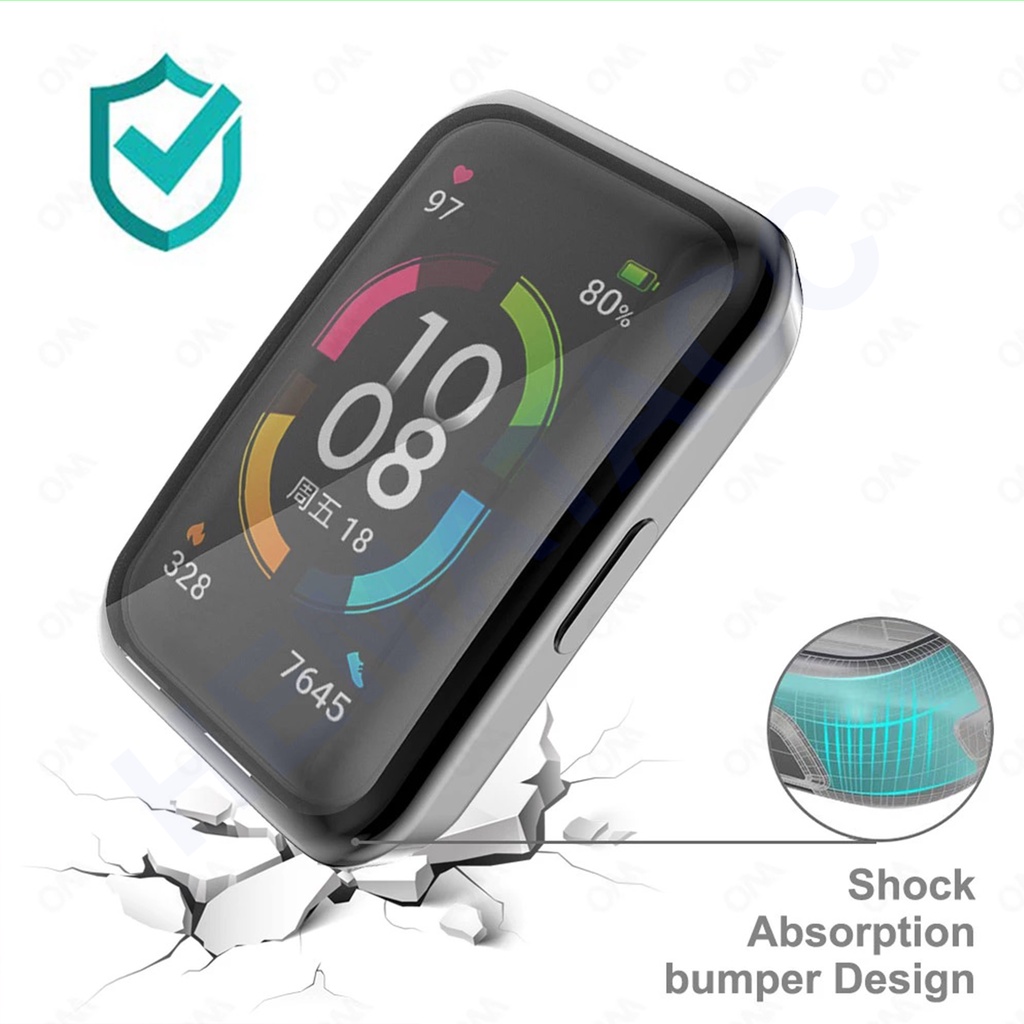 Bumper Screen Soft Case Huawei Band 7 / 6 &amp; Honor Band 6 Anti Crack Hematacc