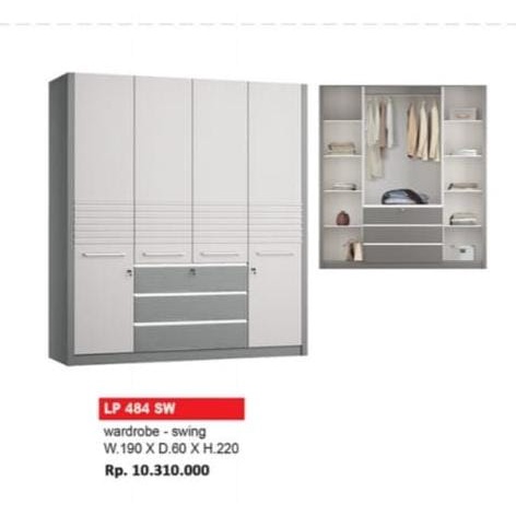 Lemari Pakaian Equity Siantano 4 pintu