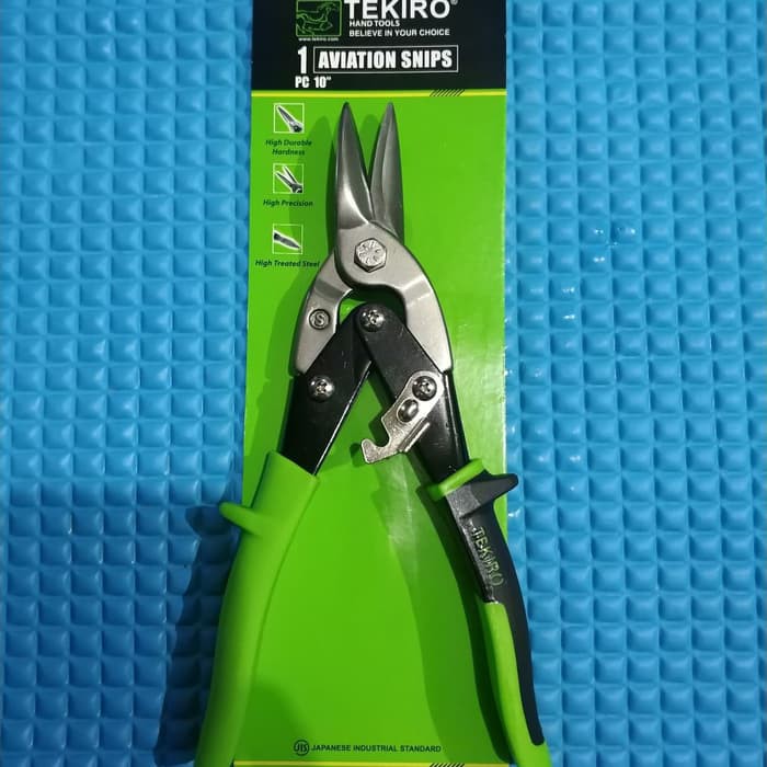 Gunting Holo Seng Plat Kawat Tekiro 10 Inchi - Aviation Snips Tekiro Original