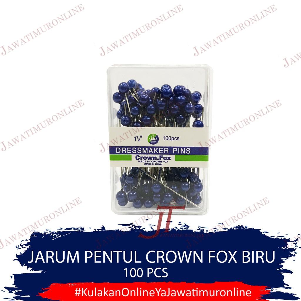 Jarum Pentul Crown Fox  1 Warna Dus Mika - Jarum Pentol Warna Crown Fox