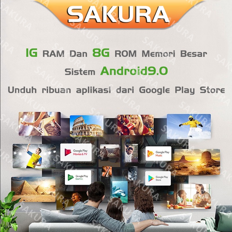 New Sakura Smart TV LED 32 inch Full HD Ready Android Televisi Murah