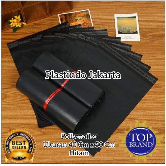 

( Pack ) Plastik Packing Online Polymailer Polimailer Kemasan Amplop 40x50 Hitam (+-100 Lembar)