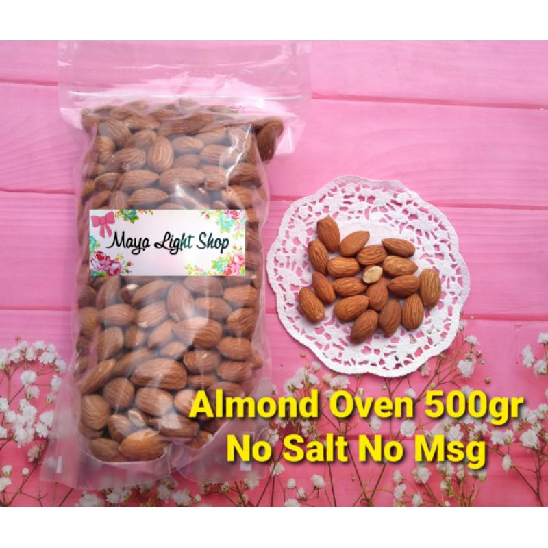 Kacang almond matang 500gr panggang roasted almon oven bumil busui asi booster promil badam