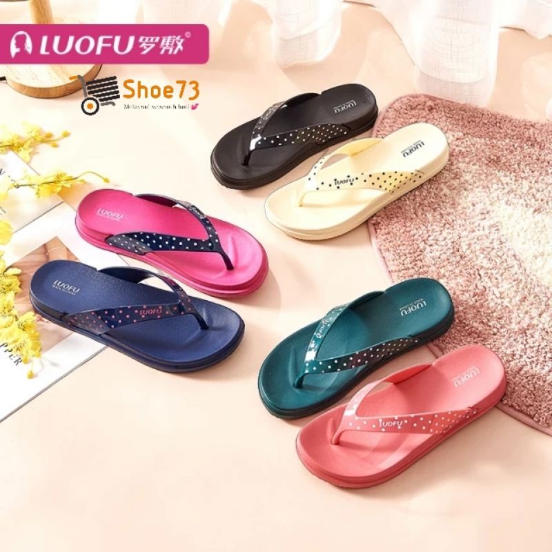 LUOFU E 7164 E17S SIZE 36-40 ORIGINAL l Sandal jepit jelly wanita l Sendal jepit cewek impor