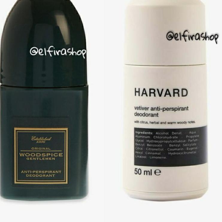 ➽➶ ORI!! Marks & Spencer Mark and Spencer Harvard Woodspice Roll On Deodorant / Deodoran 50ml 87 (P