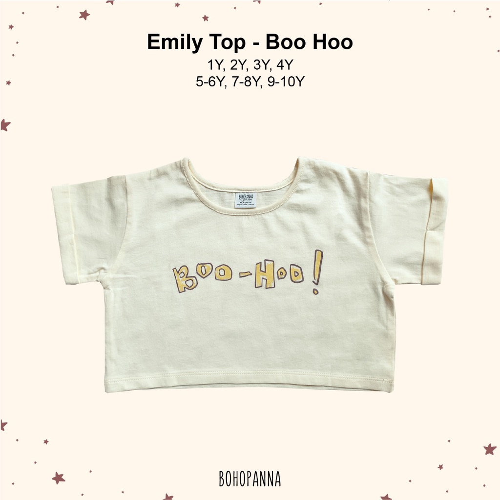 Bohopanna Emily Top | Kaos Crop Anak 1-10 tahun