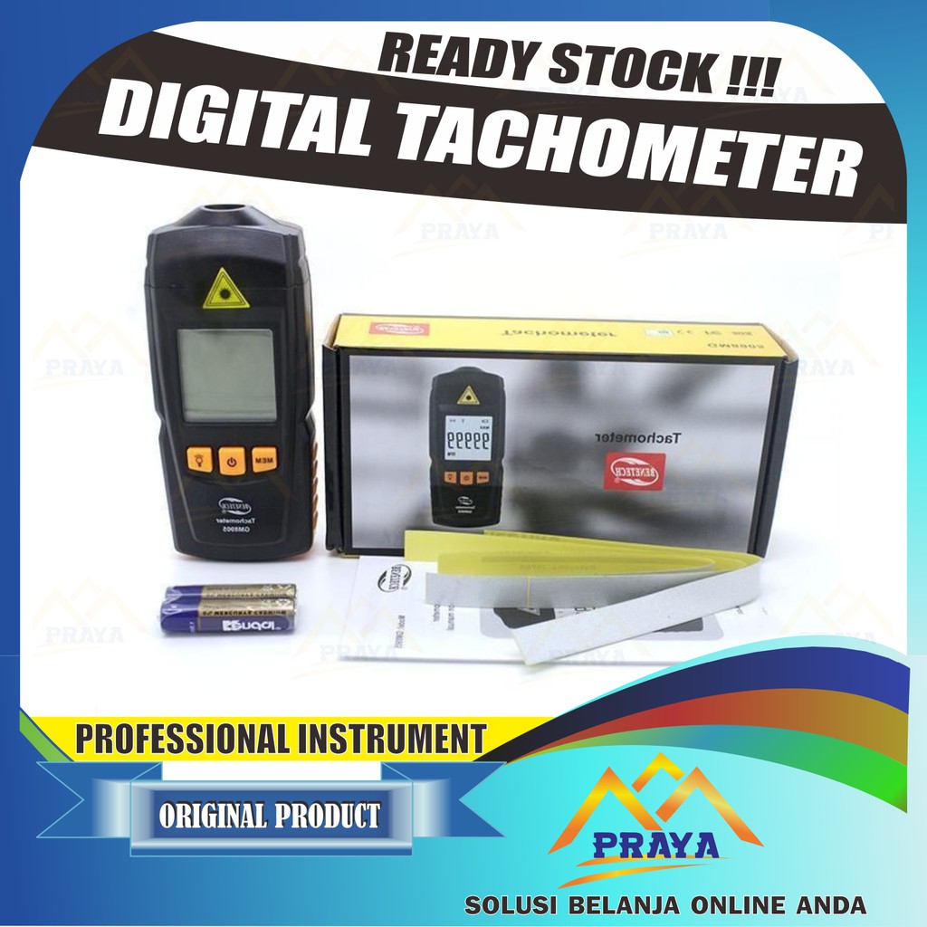 Tachometer GM8905 Alat Ukur Putaran Laser Digital Tester RPM Meter