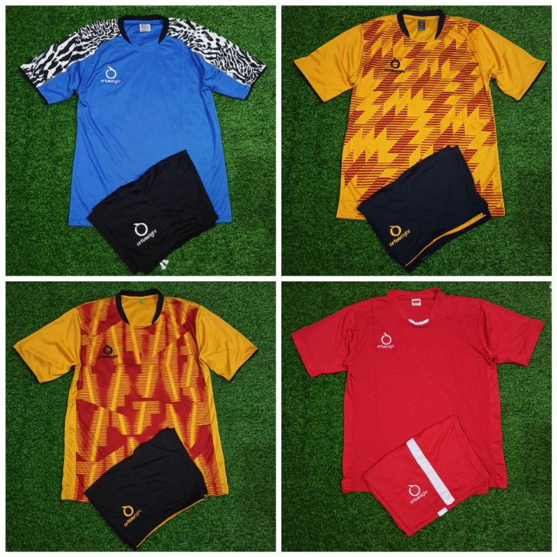 New Ortuseight Stelan Jersey Futsal Jersey Sepakbola Ortuseight New Ort Kuning Merah Hitam Biru